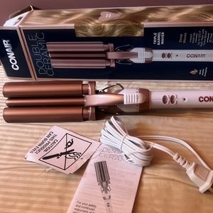 Con lair Double ceramic triple barrel waver